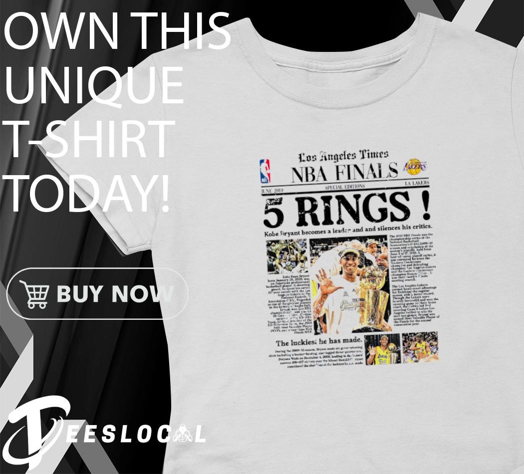 kobe bryant 5 rings shirt