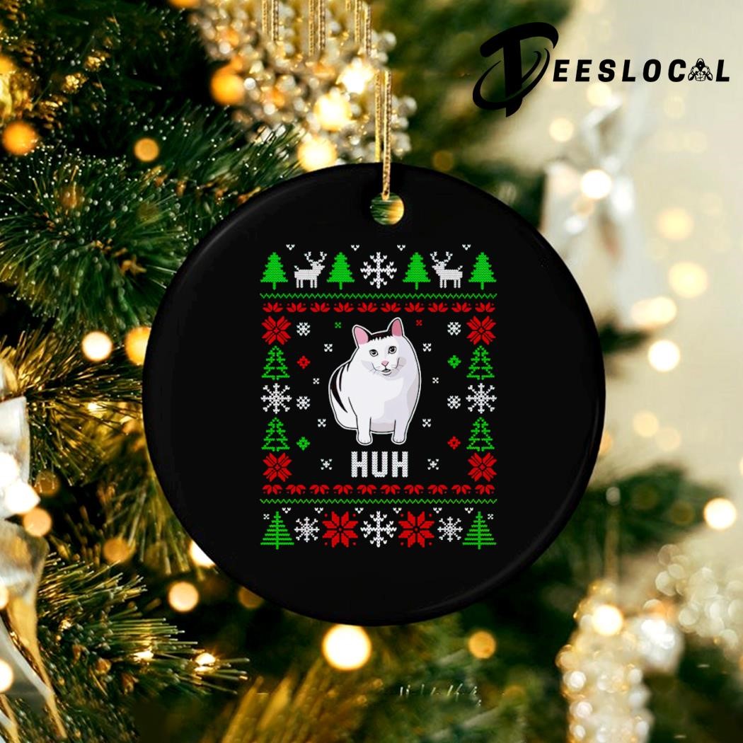 Hooktab Ugly Christmas Sweater Meme Cat Wearing Ugly Christmas Cat Hooktab  Another Eggnog Huh Cat Meme, image size:1050x1050