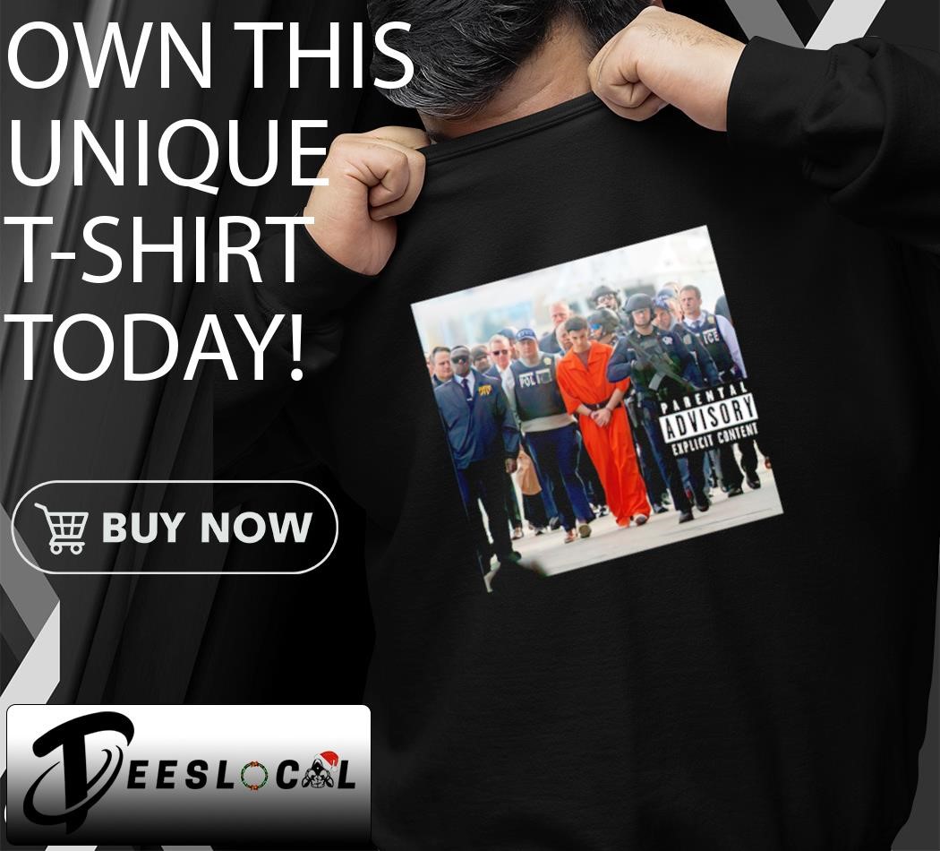 Luigi Mangione Parental advisory arrives at a helicopter pad with