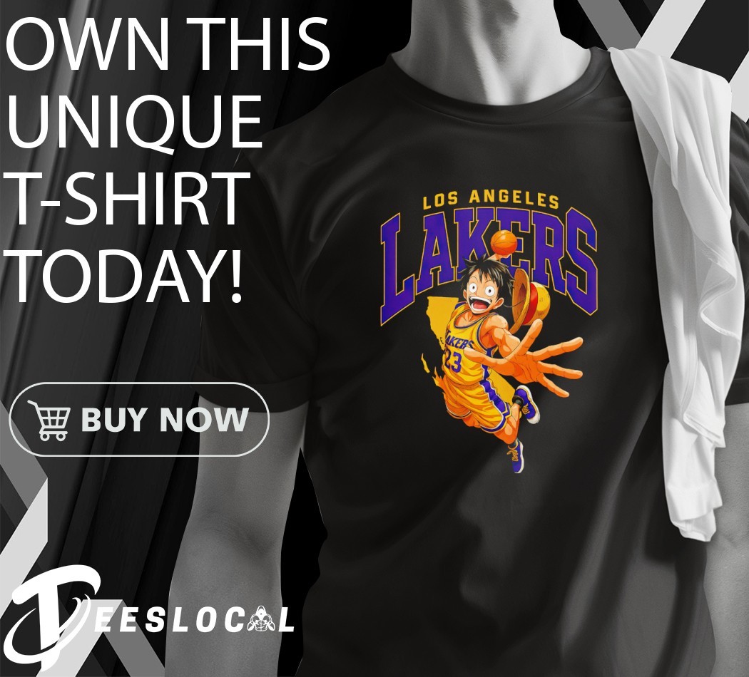 Luffy x Los Angeles Lakers One Piece characters NBA Playoffs 2025
