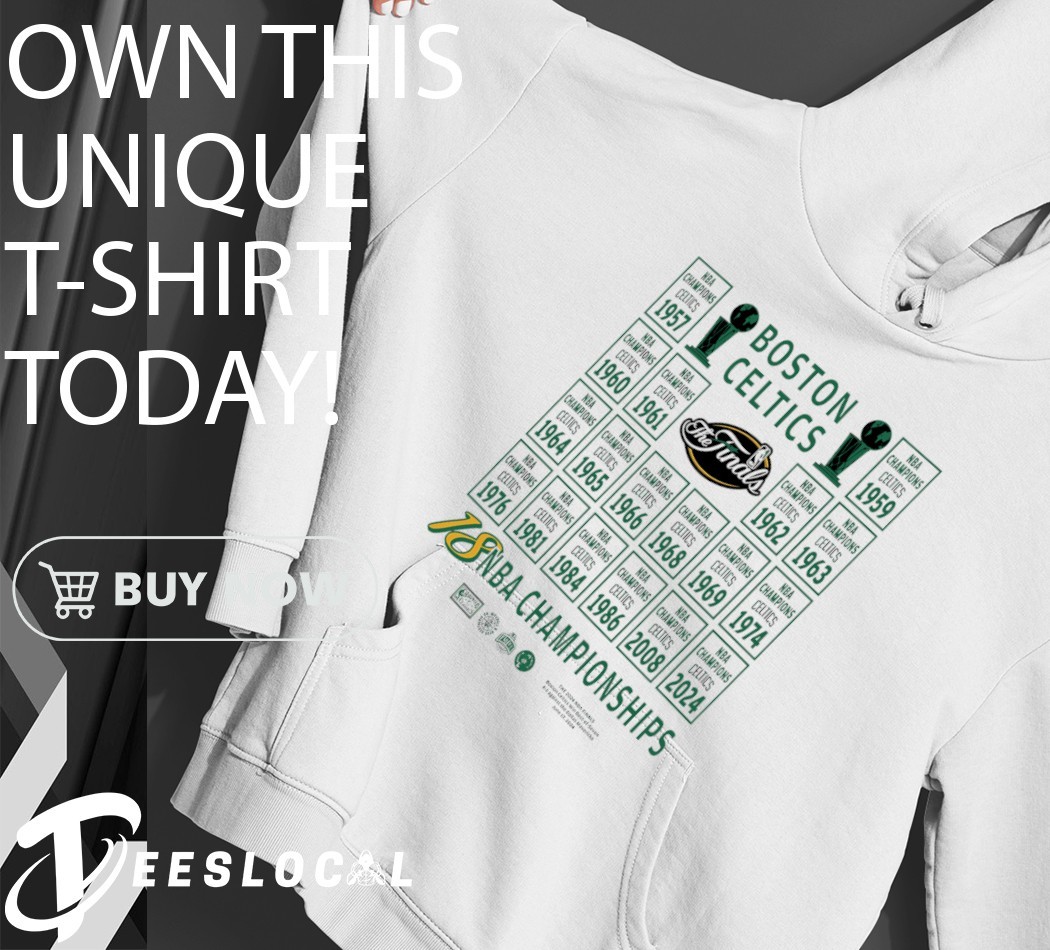 Boston Celtics 18 NBA Championships The Finals Banner shirt