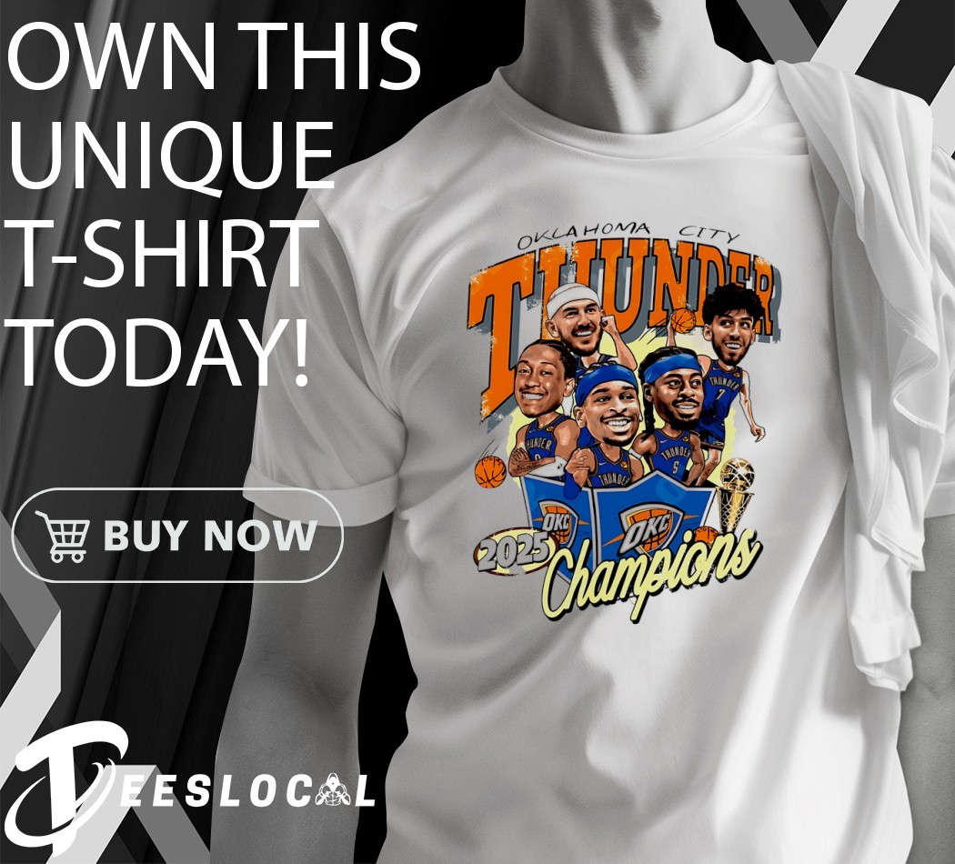 Oklahoma City Thunder 2025 Champions players chibi shirt, hoodie