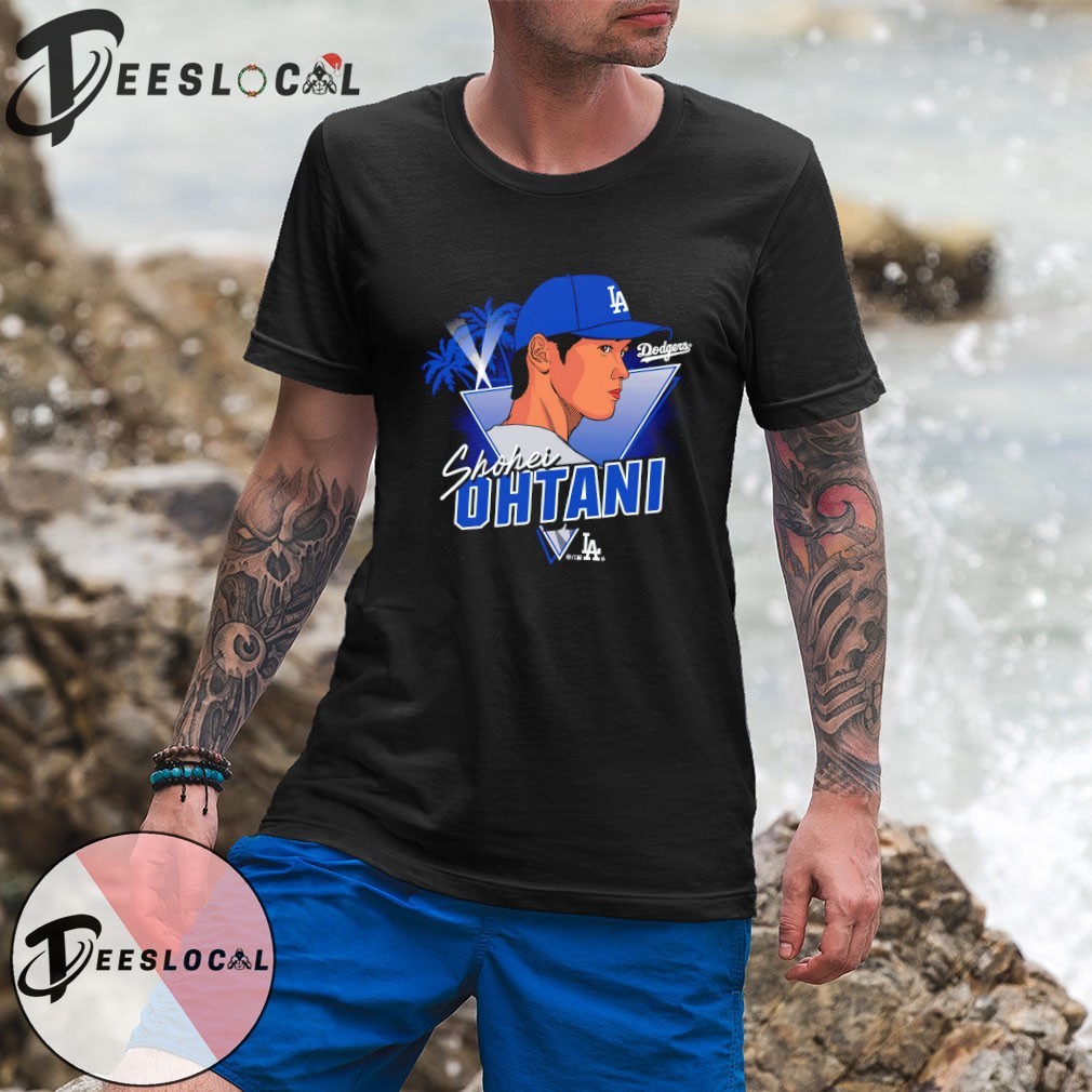 MISTER CARTOON DODGERS OHTANI TEE BLUE 青 Shohei Ohtani - LA Dodgers x MC Blue T-Shirt – Toons Mart