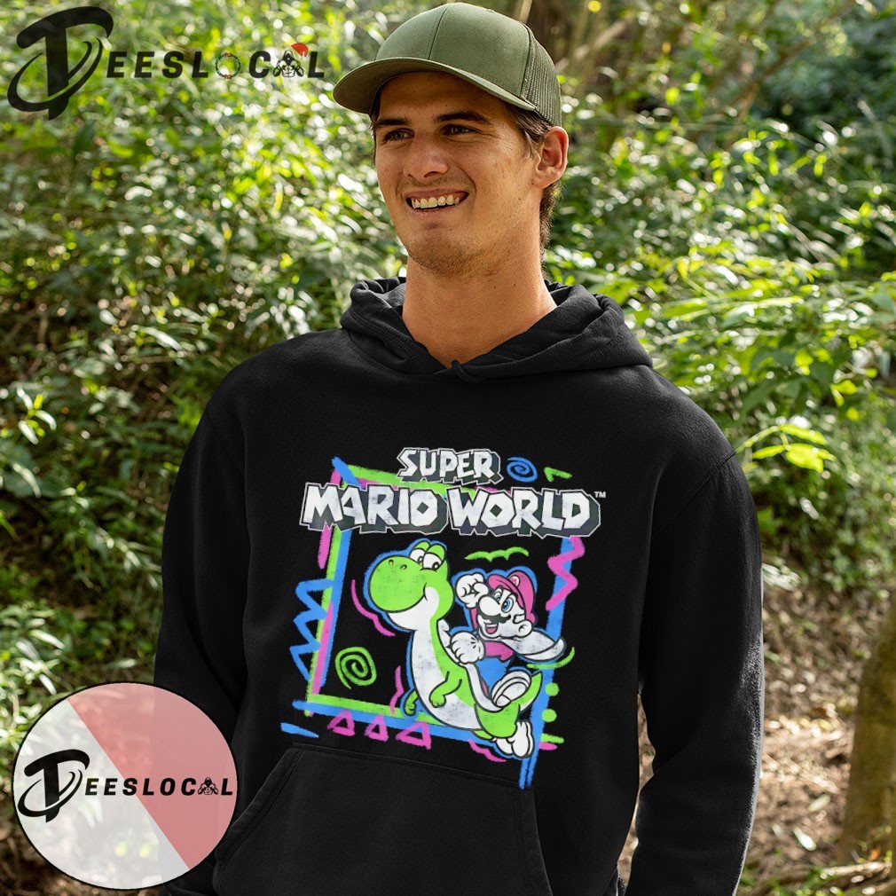 Super Mario World 90's Neon Nintendo Yoshi Ride shirt
