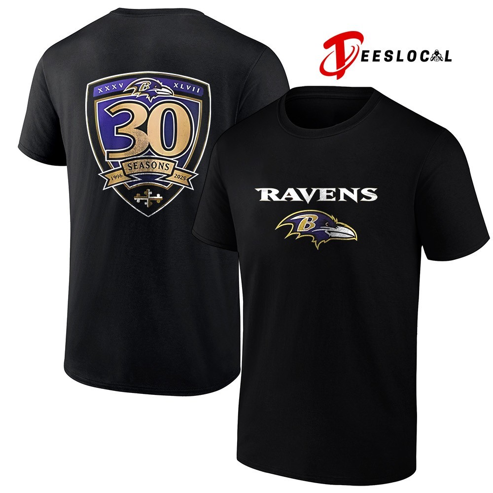 Baltimore Ravens 30 Season 1996 2026 logo shirt, hoodie, sweater