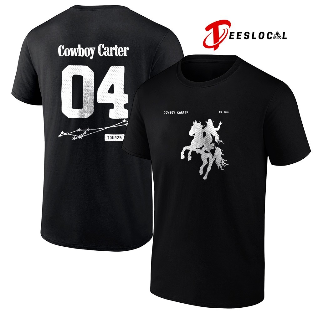 Beyonce Cowboy Carter Tour Jersey 04 stars silhouette shirt