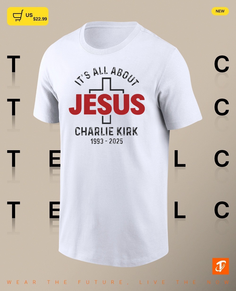 ABOUT シャツ Charlie Kirk RIP 1993 2025 it's all about Jesus memorial shirt