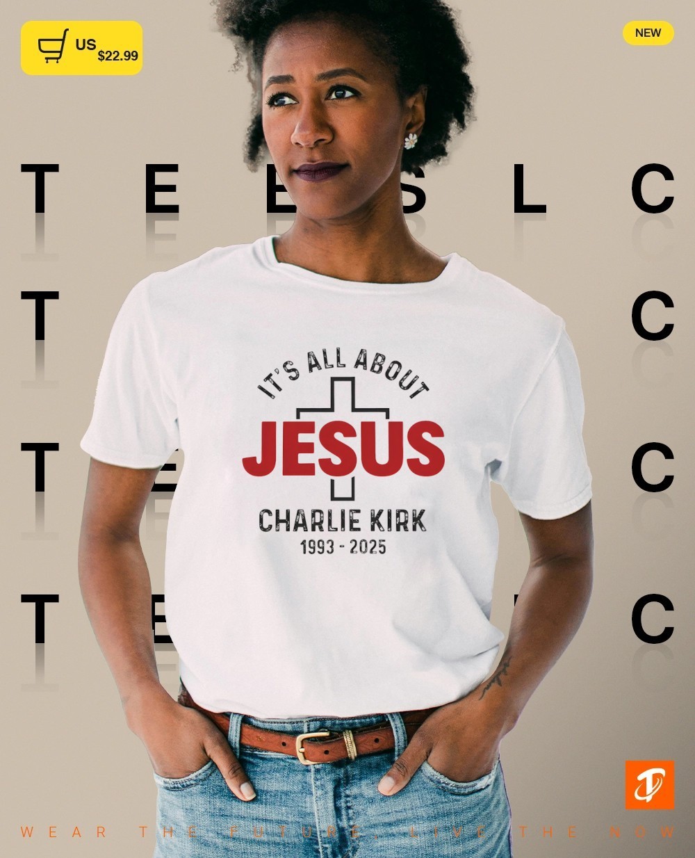 ABOUT シャツ Charlie Kirk RIP 1993 2025 it's all about Jesus memorial shirt