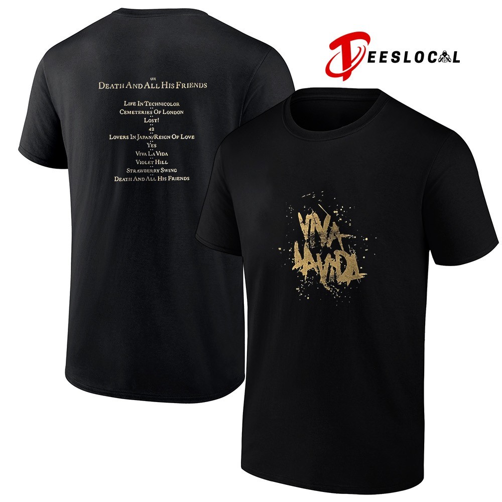 Cold play 「Viva la Vida 」tour t-shirt vintage 2009 Coldplay t shirt Viva La Vida Tour