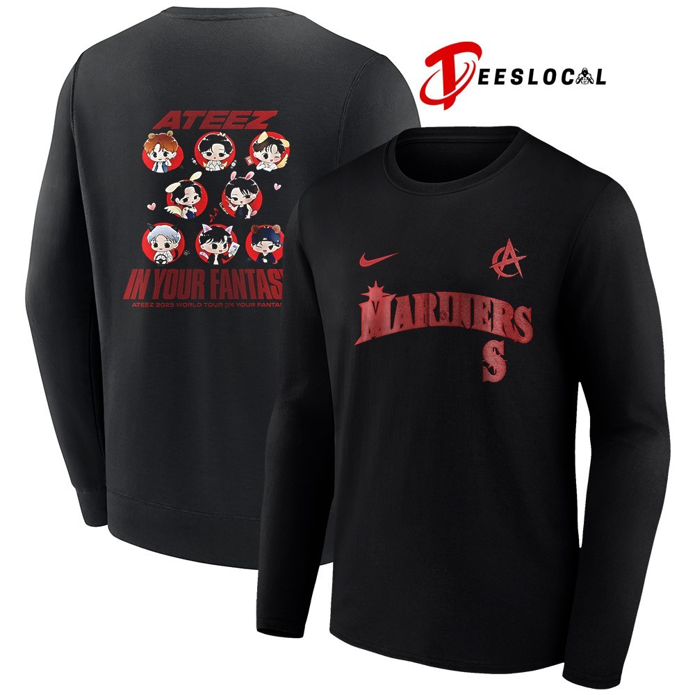 ATEEZ US限定 ユニフォーム ミンギ Seattle Mariners x Ateez In Your Fantasy world tour chibi shirt