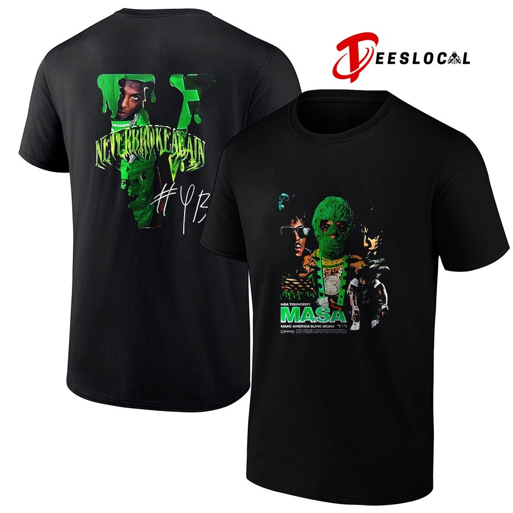Youngboy NBA MASA make American slime again V never broke again graphic  signature shirt