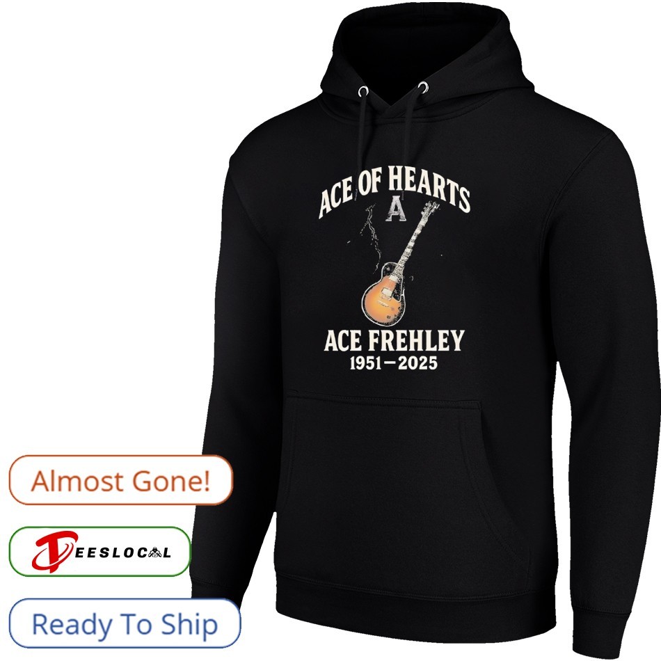 Ace Of Hearts Ace Frehley 1951-2025 old guitar Shirt, hoodie