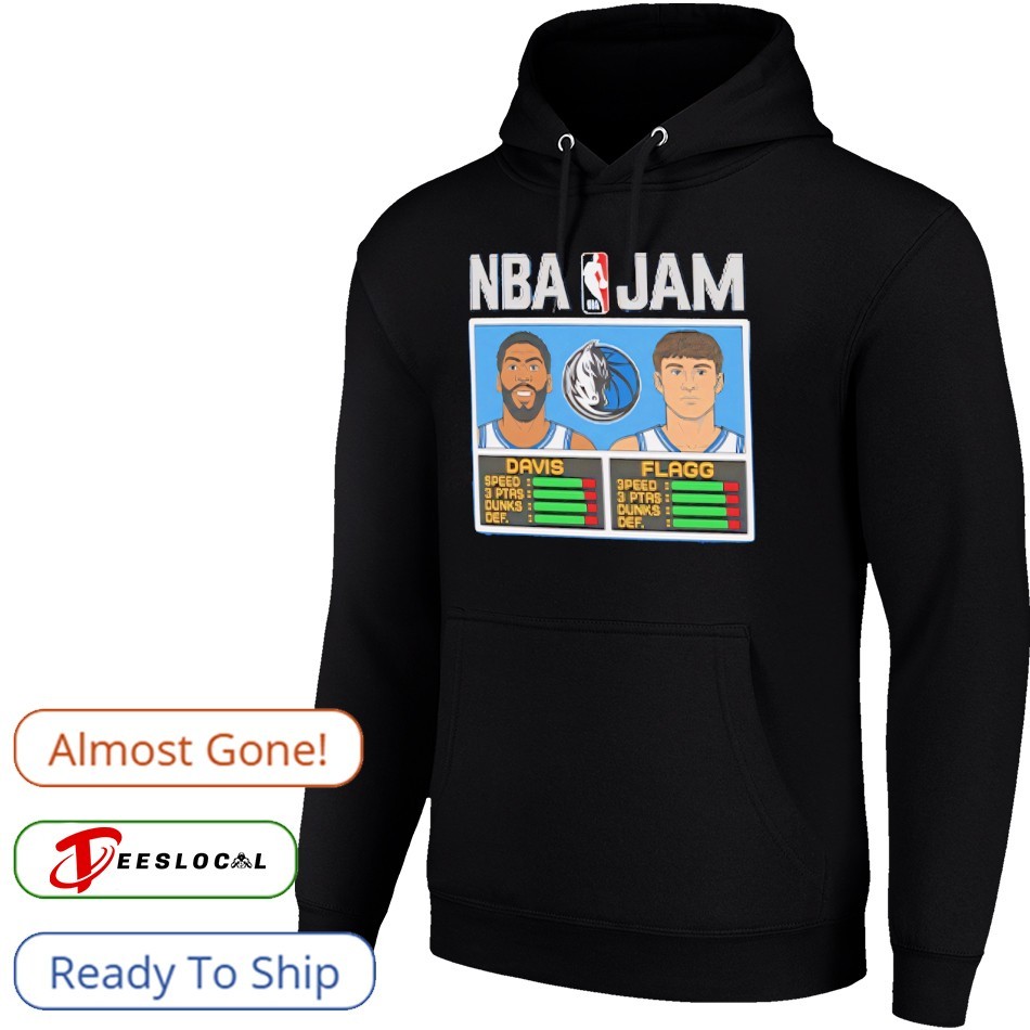 Anthony Davis and Cooper Flagg Dallas Mavericks NBA Jam shirt
