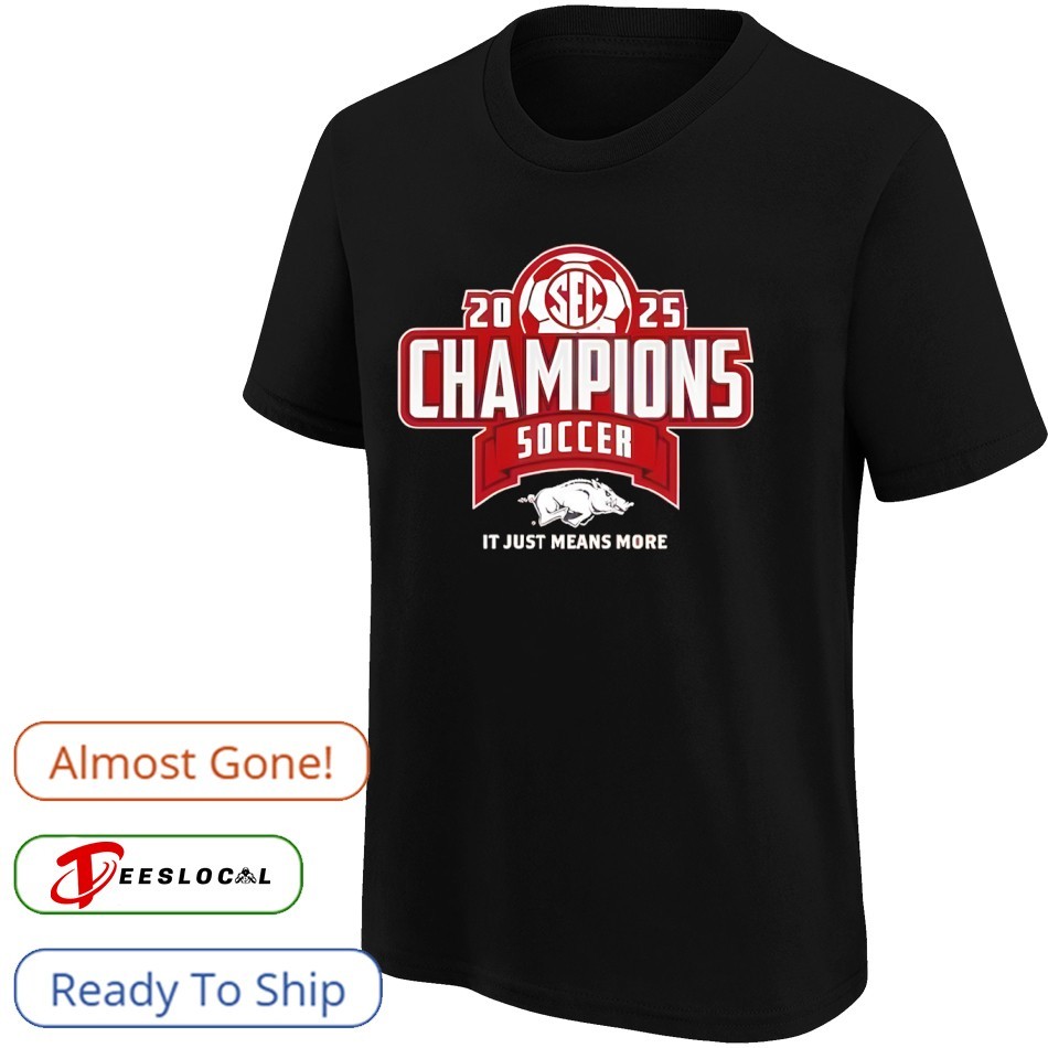 Arkansas Razorbacks 2025 Sec Women's Soccer Regular Season Champions Locker  Room Shirt