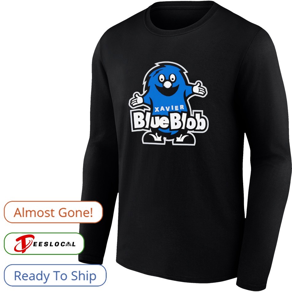 Blue Blob mascot Xavier Musketeers shirt, hoodie, sweater, long