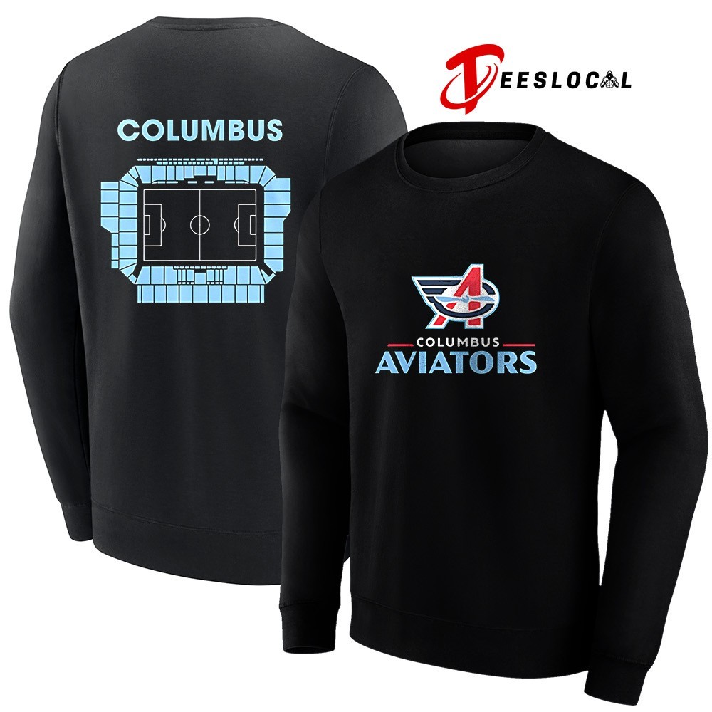 Columbus Aviators logo stadium shirt, hoodie, sweater, long sleeve and tank  top, image size:1000x1000