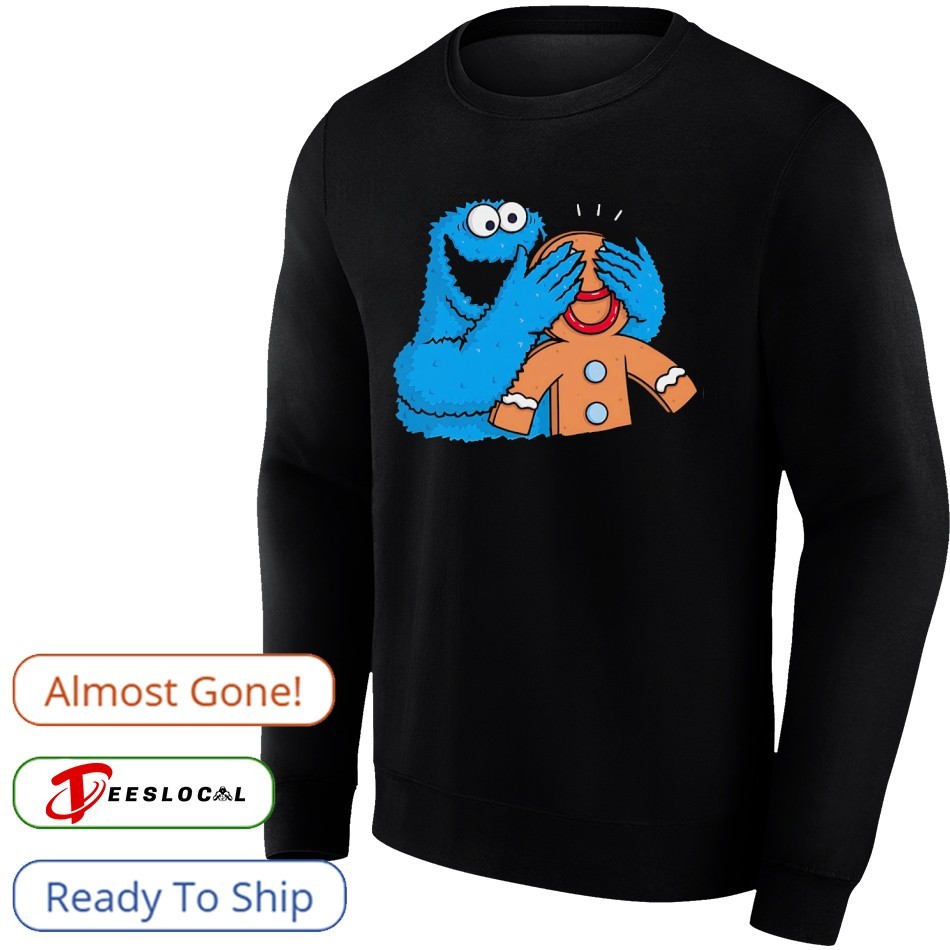 Cookie Monster x gingerbread man Monstrous Surprise shirt, hoodie