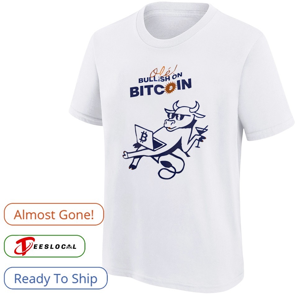 Cow Ole bullish on bitcoin shirt, hoodie, sweater, long sleeve and tank top