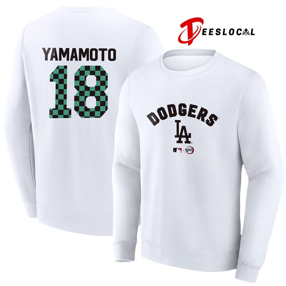 Demon slayer x Los Angeles Dodgers Yoshinobu Yamamoto name
