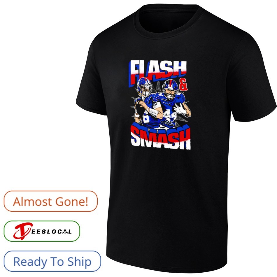 Flash and Smash Jaxson Dart and Cam Skattebo New York Giants shirt
