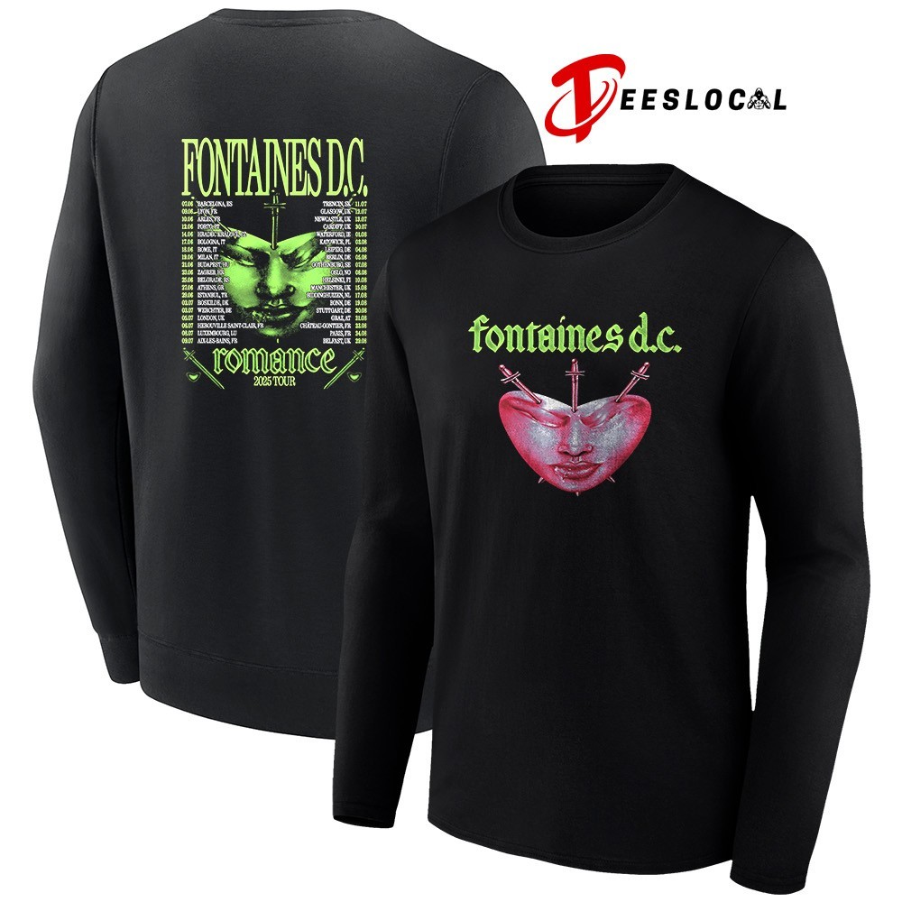 Fontaines DC favourite heart summer 2025 shirt, hoodie, sweater