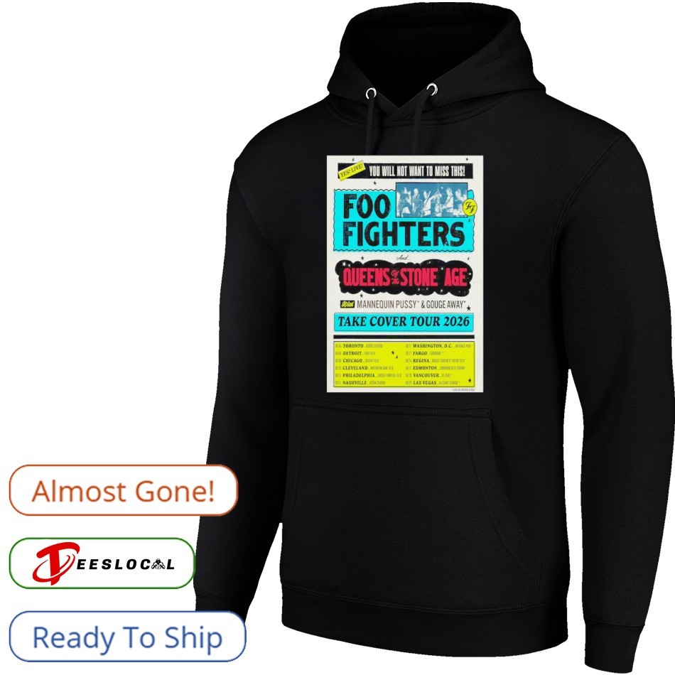 Foo Fighters Take Cover Tour 2026 Poster Shirt, hoodie, sweater