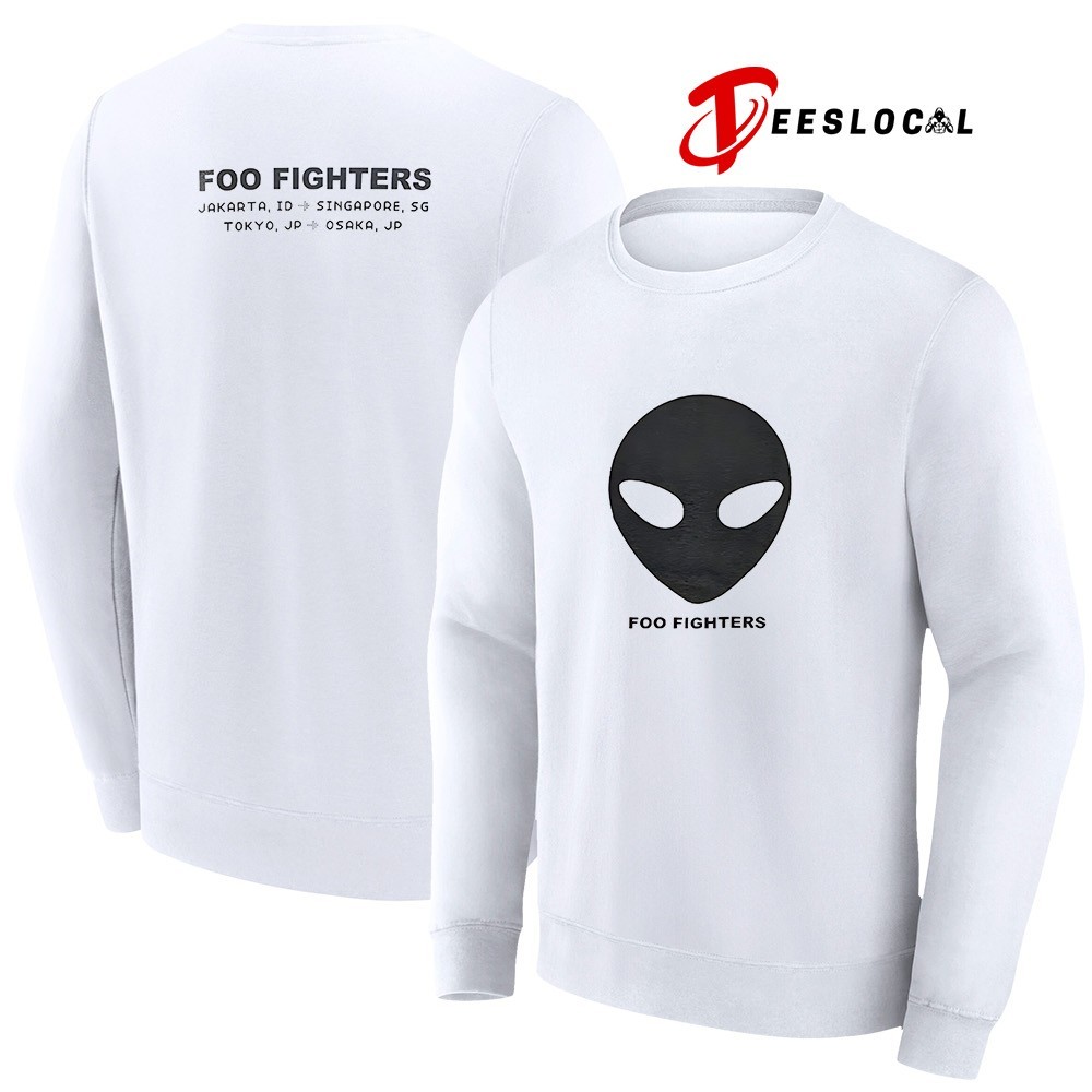 Foo Fighters Tokyo 2025 Alien head live in 2025 tour shirt