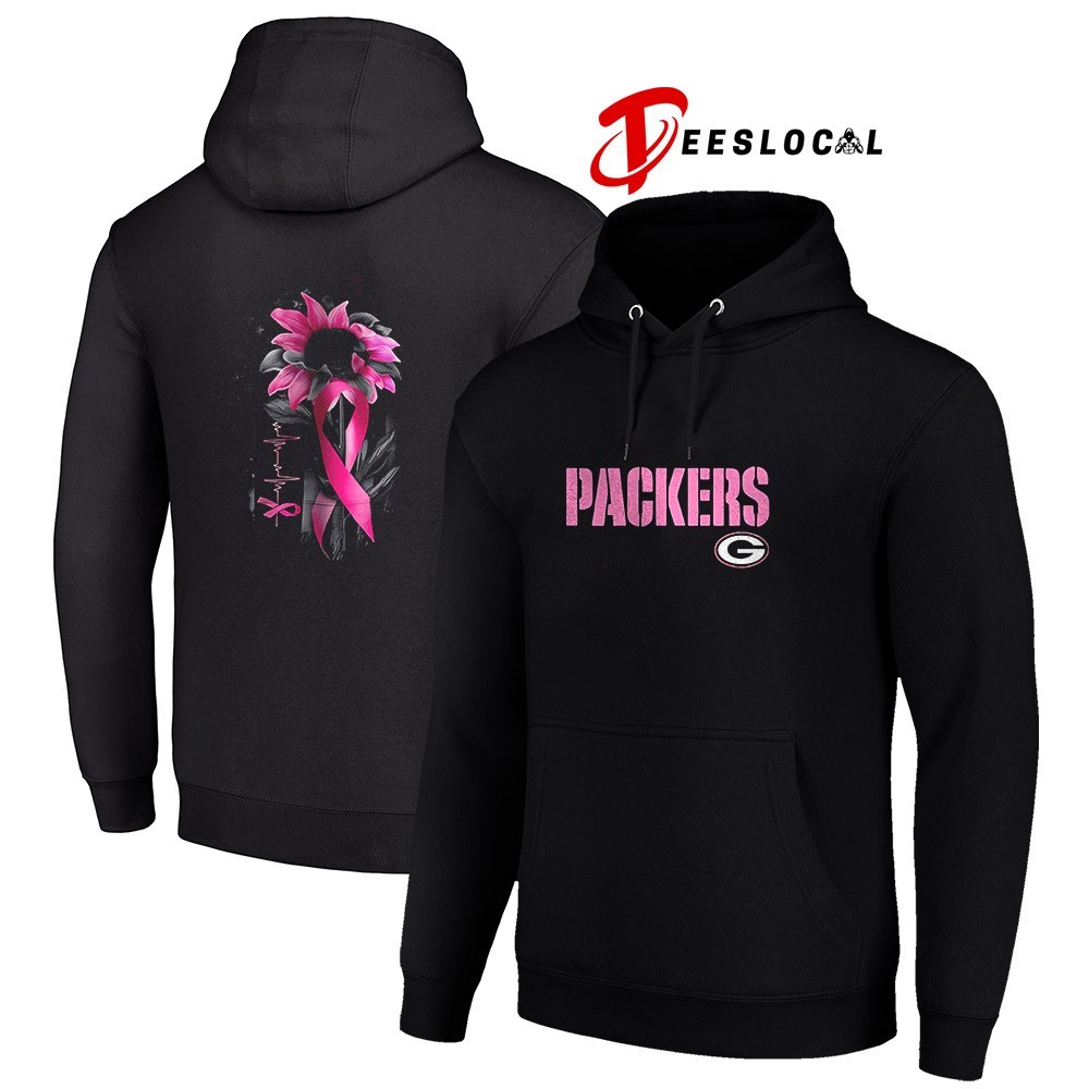 Green Bay Packers s x Breast Cancer awareness month 2025 sunflower shirt