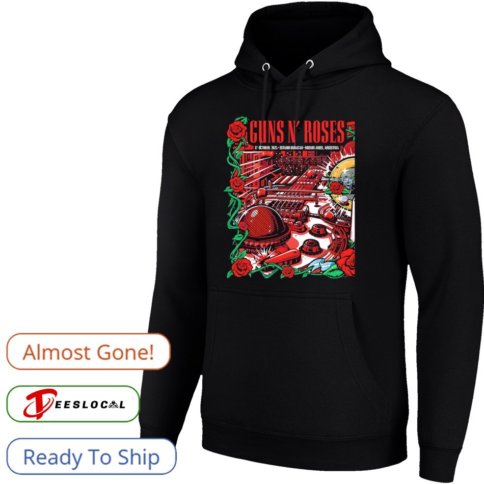 Guns N' Roses Oct 17 2025 Estadio Huracan Buenos Aires shirt