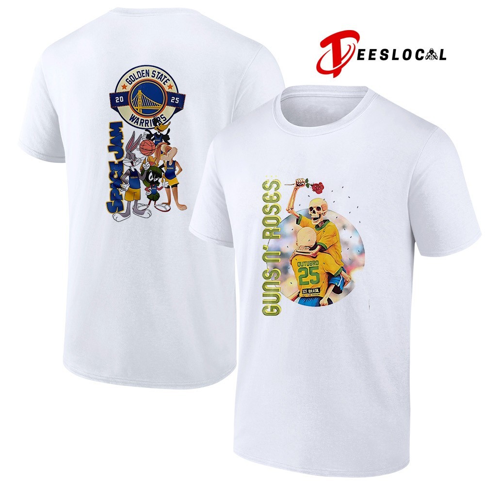 Guns N Roses tour 2025 skeleton football shirt, hoodie