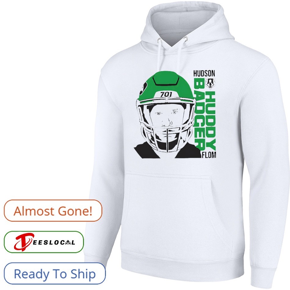 Hudson Flom Huddy Badger football shirt, hoodie, sweater, long sleeve and  tank top, image size:950x950