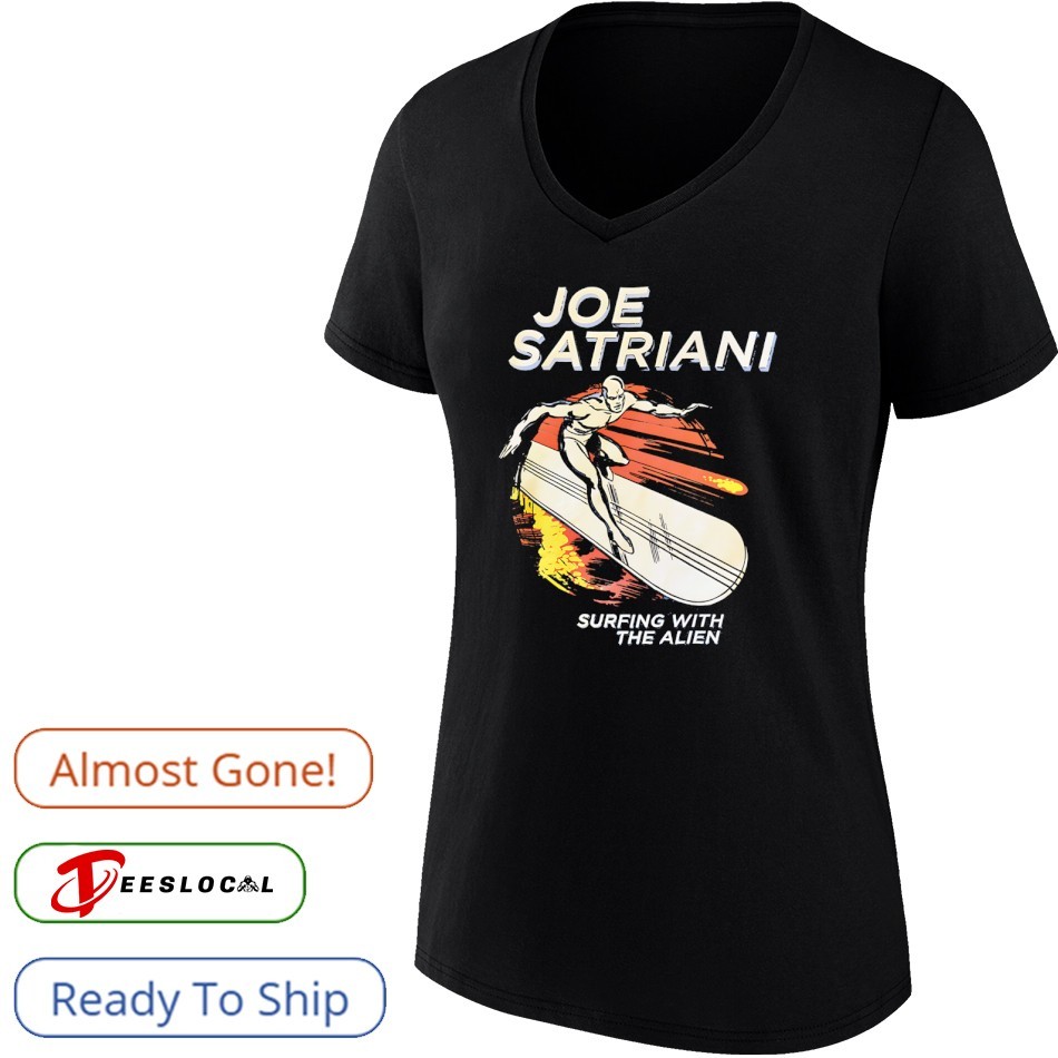 Joe Satriani Silver Surfer surfing with the alien shirt, hoodie