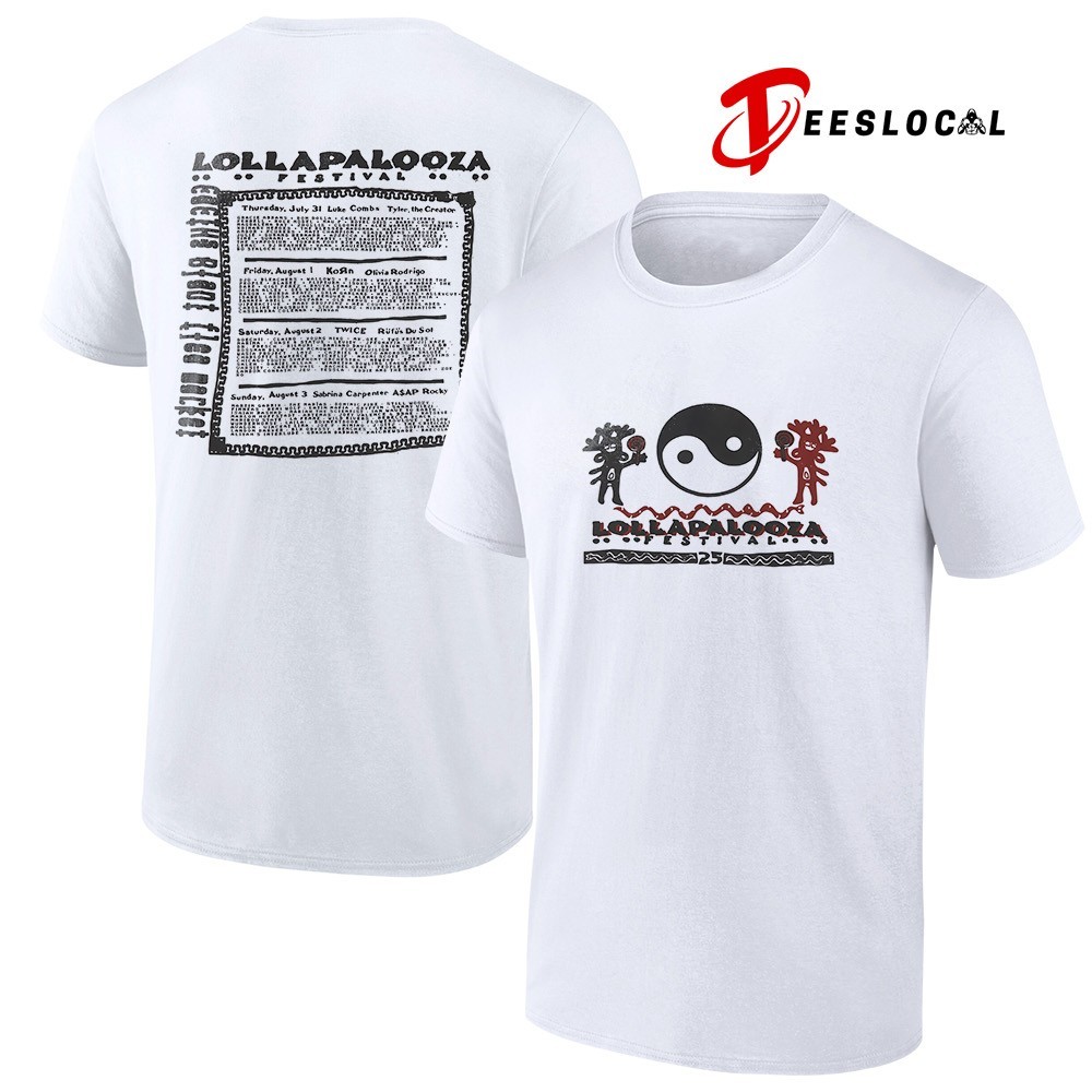 Lollapalooza × CPFM White Lineup Tee M Lollapalooza Merch Store