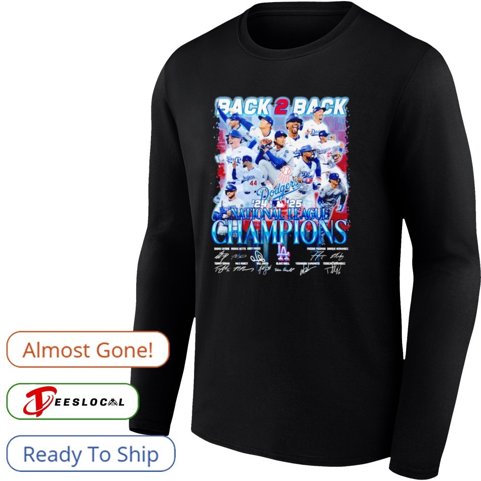 Los Angeles Dodgers 2025 National League Champions Back 2 Back