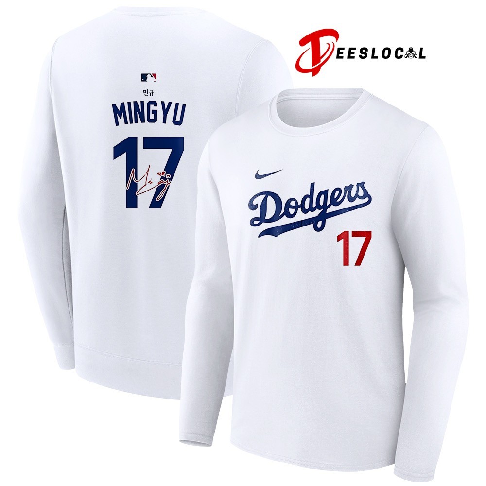 Los Angeles Dodgers x Seventeen Mingyu 17 signature shirt, hoodie