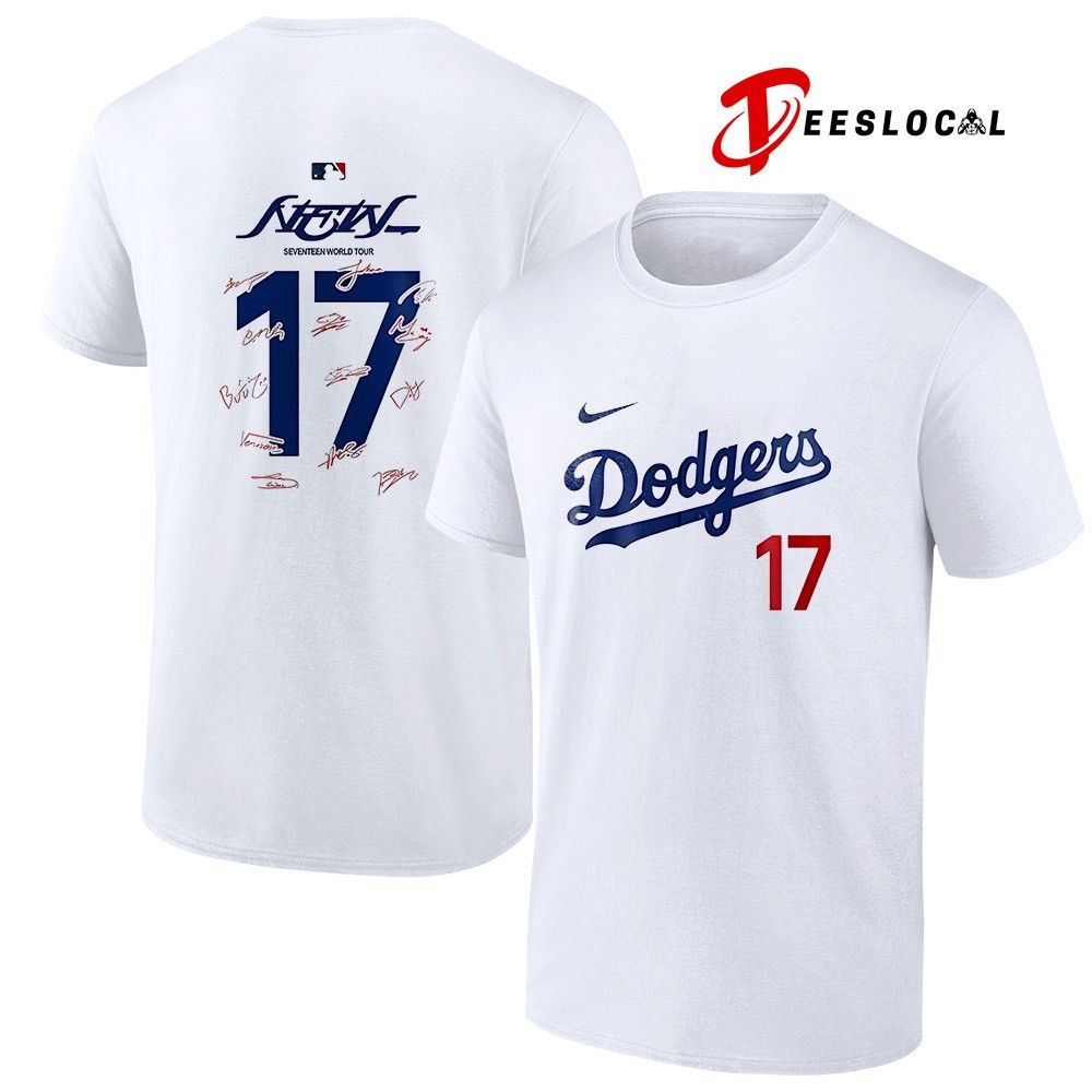 Los Angeles Dodgers x Seventeen world tour signatures shirt