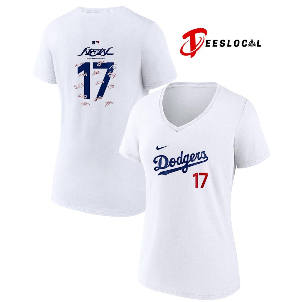 Los Angeles Dodgers x Seventeen world tour signatures shirt