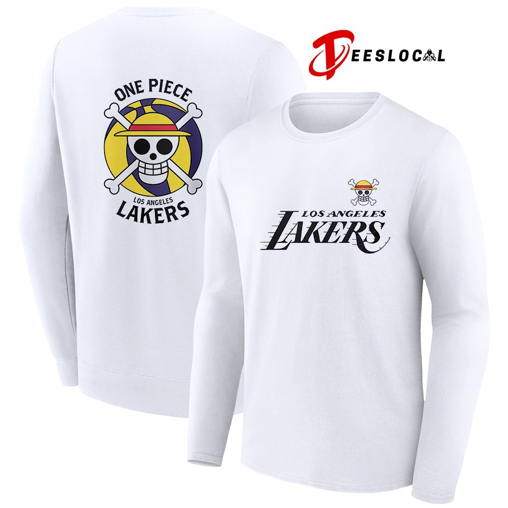 c*i様 Lakers × ONE PIECE コラボTシャツ　非売品　新品 Los Angeles Lakers x One Piece logo shirt, hoodie, sweater, long