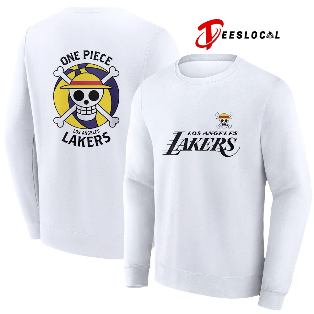 Los Angeles Lakers x One Piece logo shirt, hoodie, sweater, long