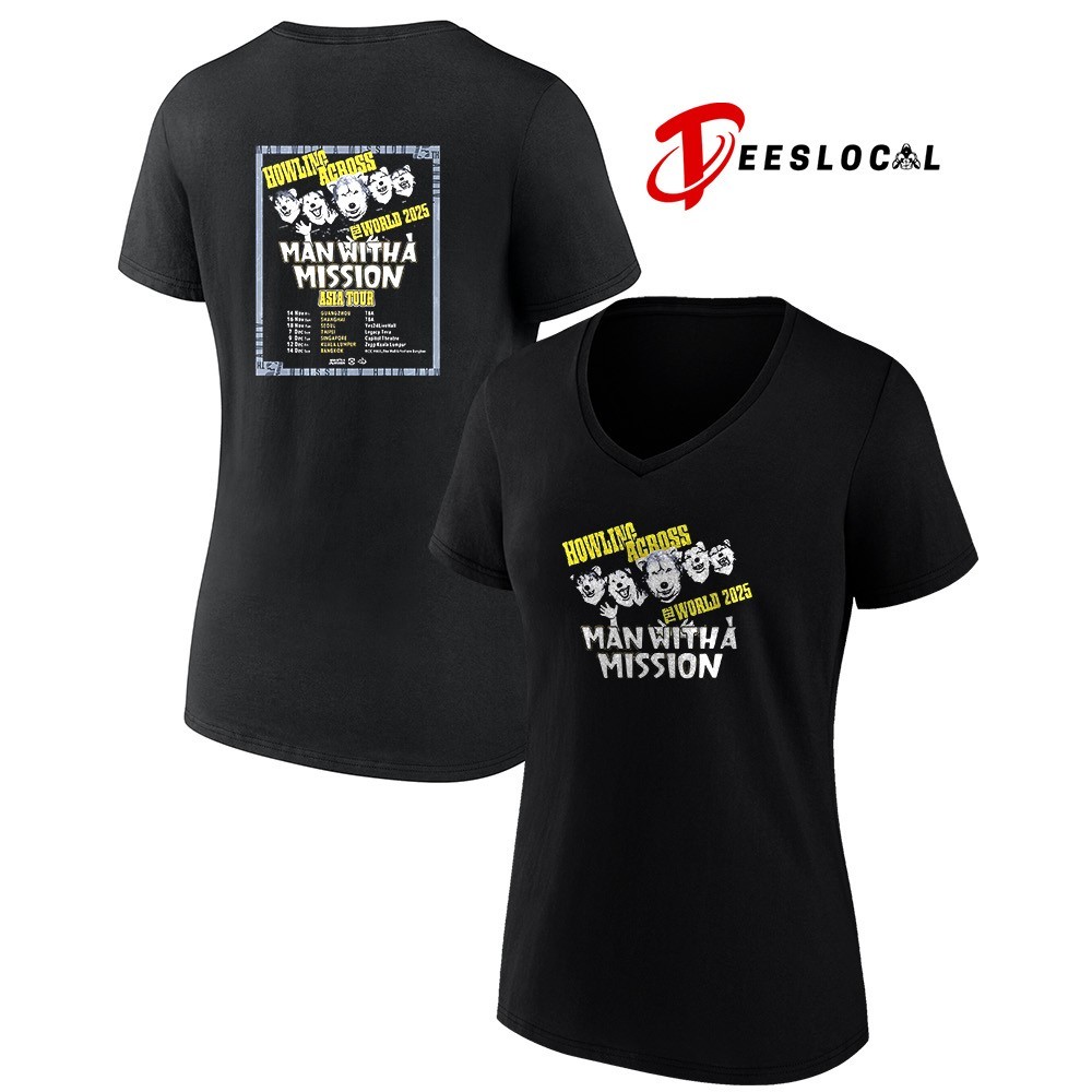 Man Witha Howling Across World 2025 man with a mission shirt