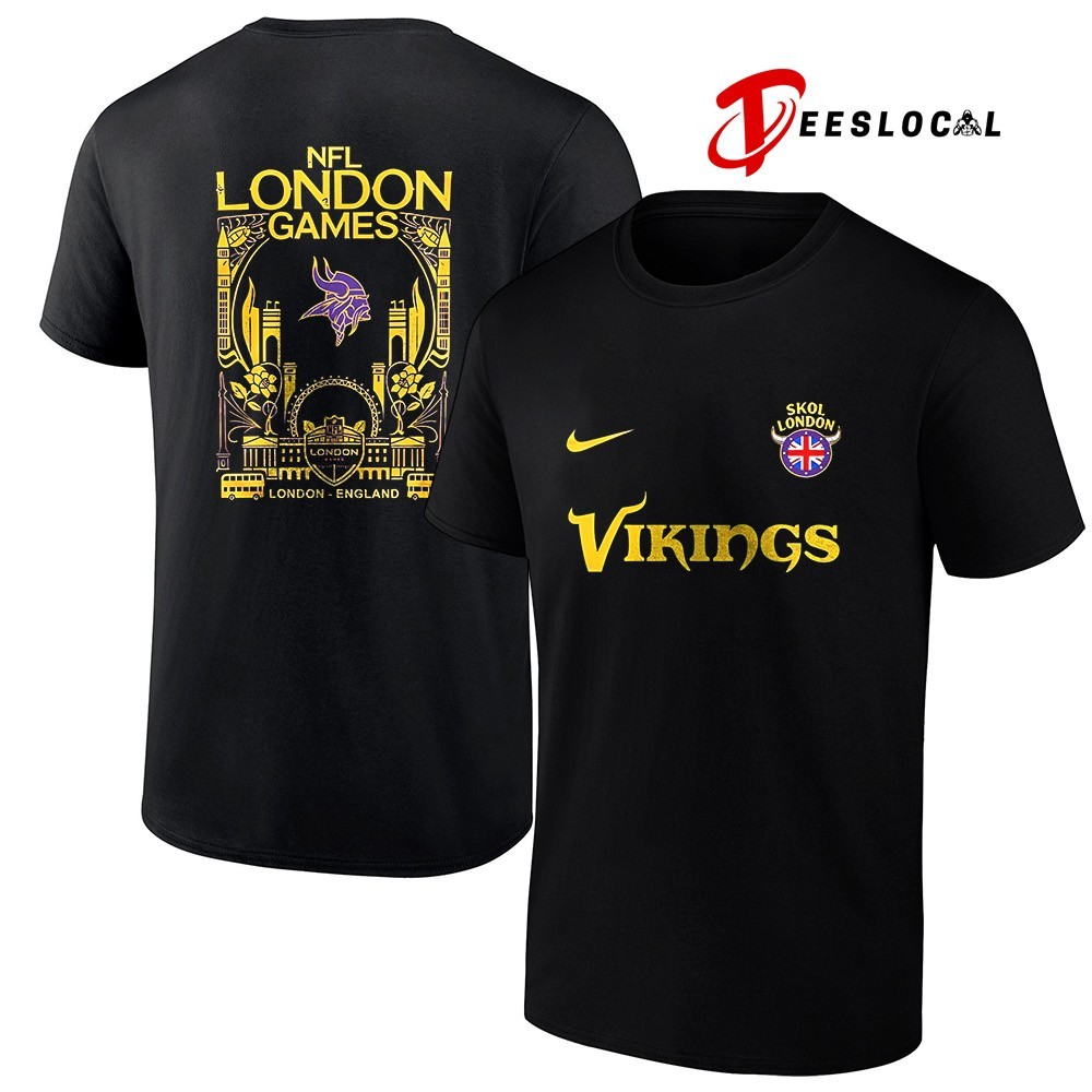 Minnesota Vikings 2025 in London games SKDL UK flag shirt