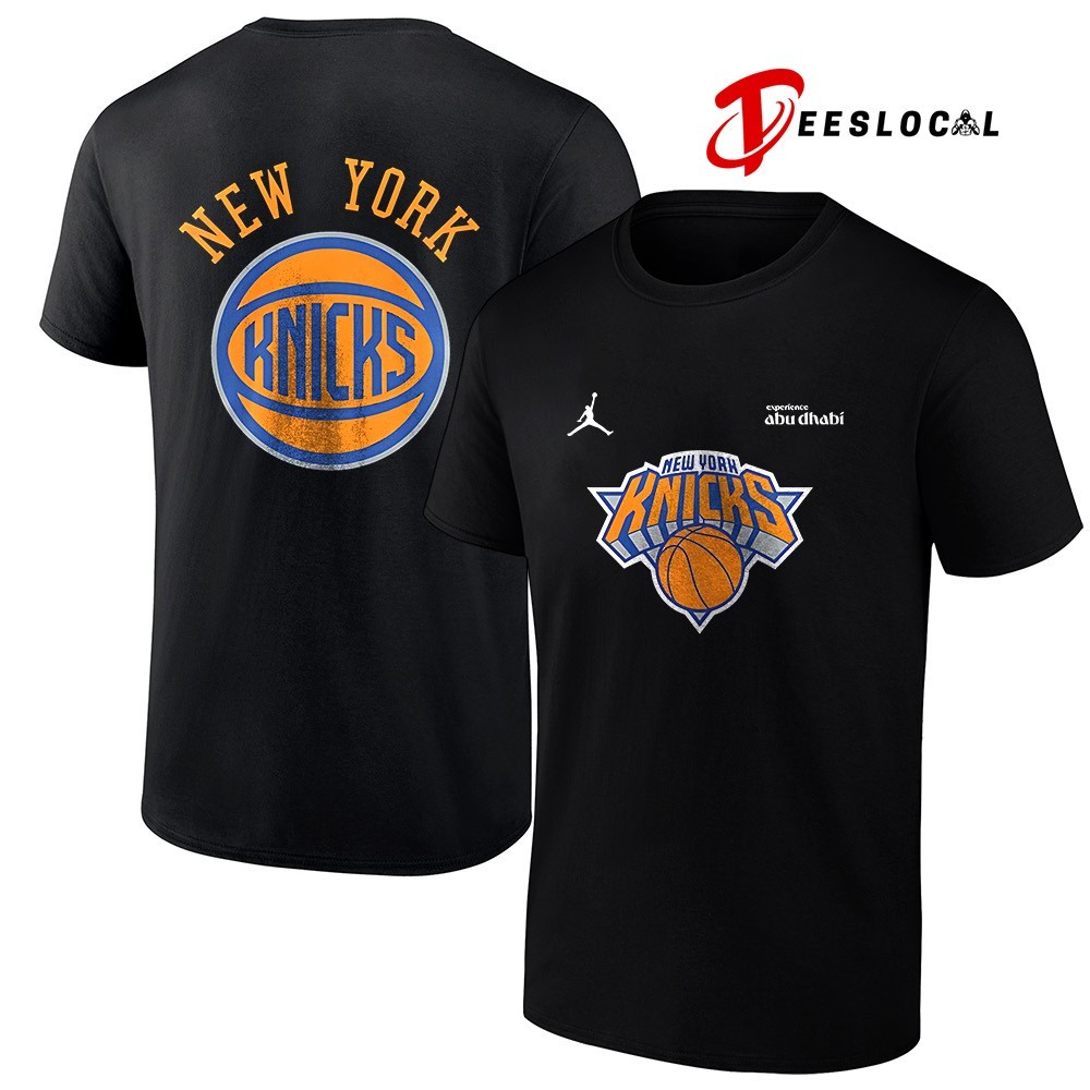 New York Knicks experience Abu Dhabi logo shirt shirt, hoodie, sweater,  long sleeve and tank top, image size:1000x1000