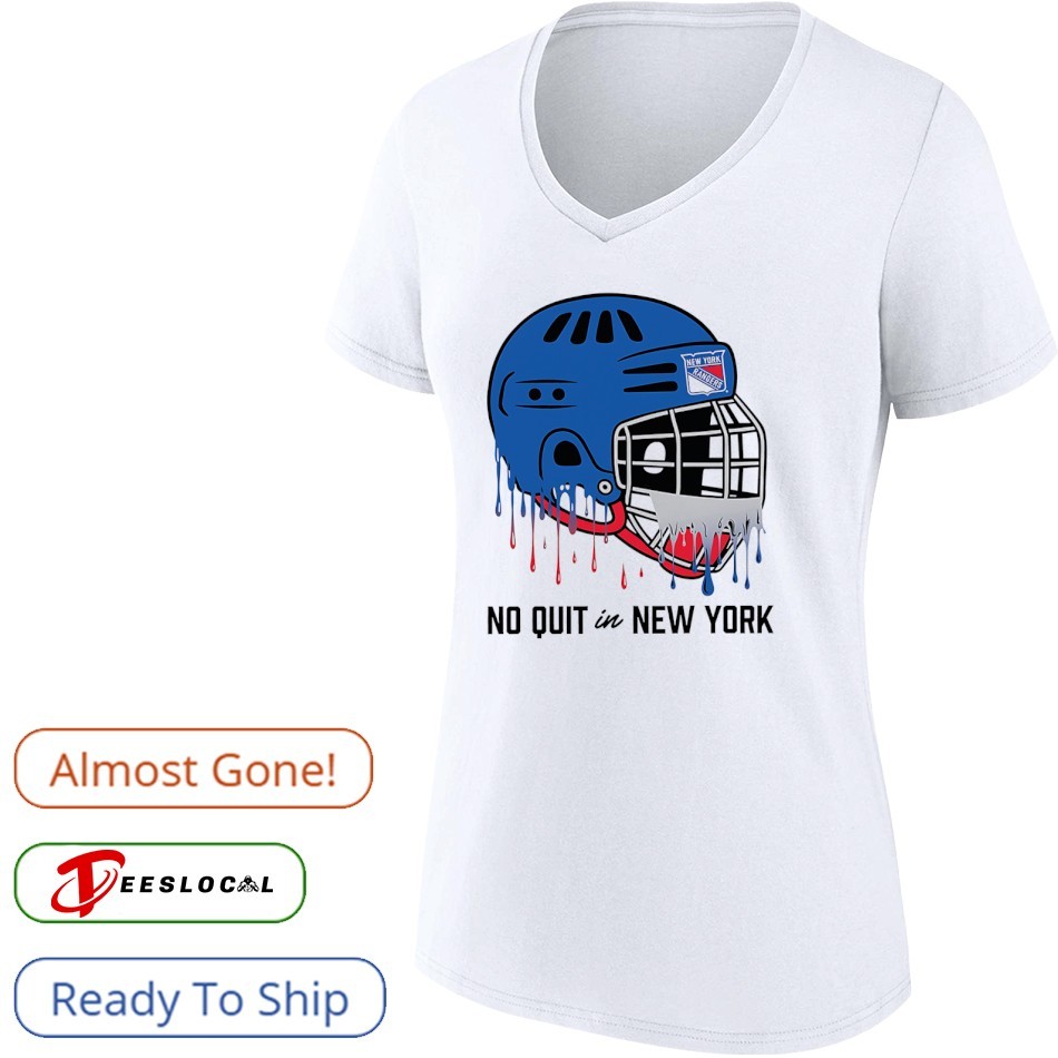 New York Rangers no quit in New York drippy helmet shirt