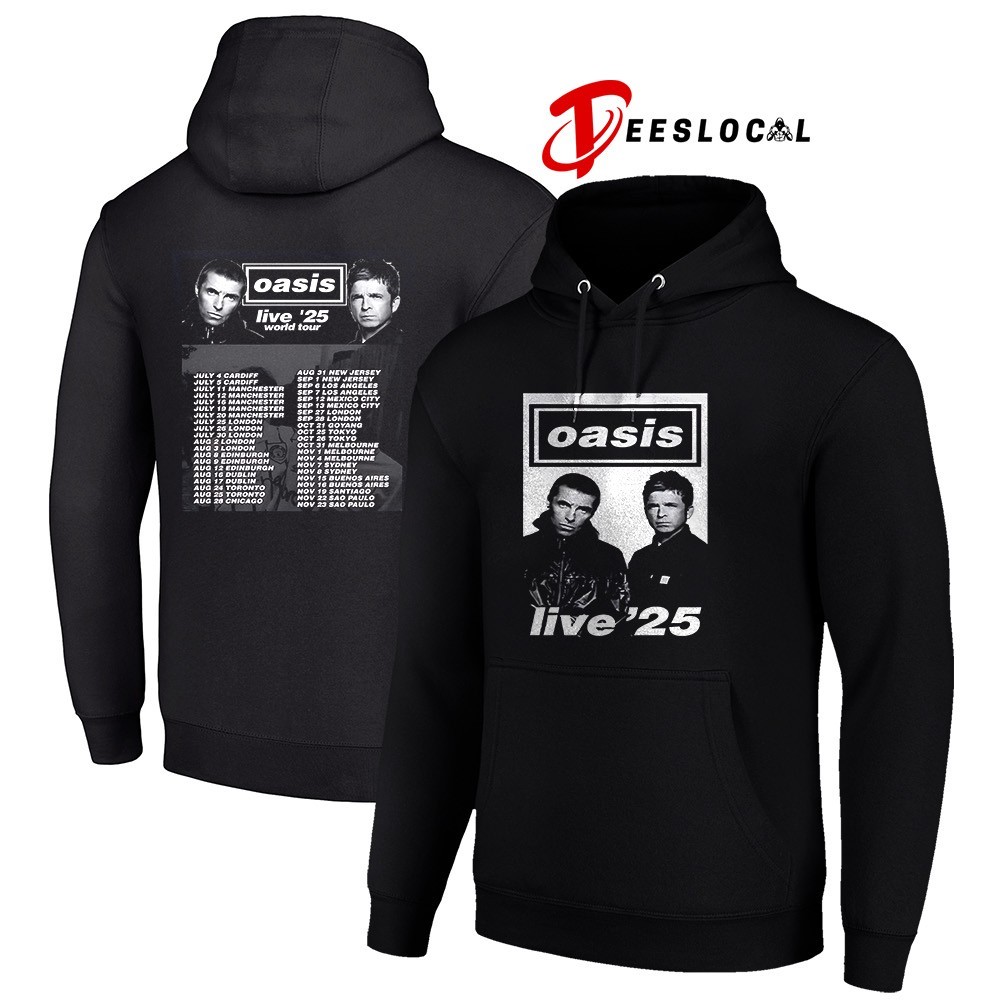 Oasis live'25 World tour dates shirt, hoodie, sweater, long sleeve