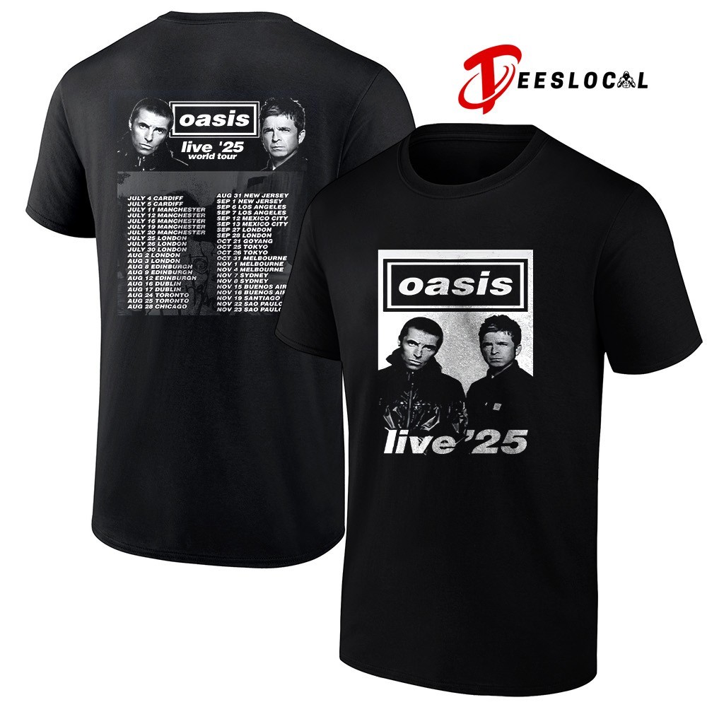 Oasis live'25 World tour dates shirt, hoodie, sweater, long
