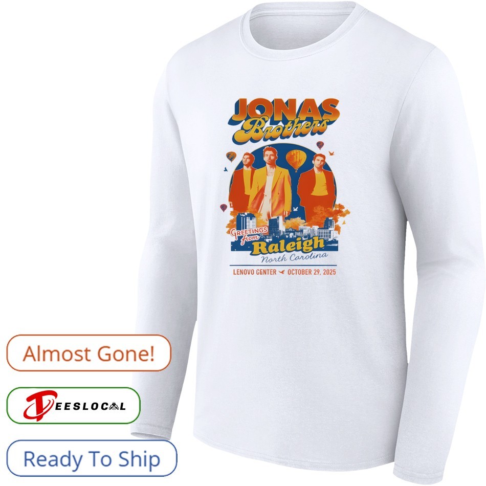 Oct 29 2025 Jonas Brothers Lenovo Center Raleigh NC Shirt, hoodie