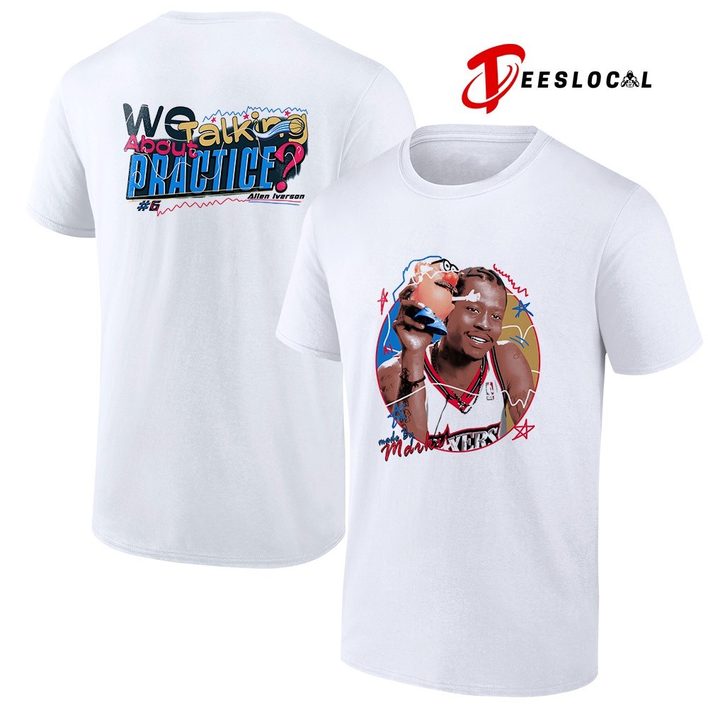 Philadelphia 76ers Allen Iverson we talking about practice graphic