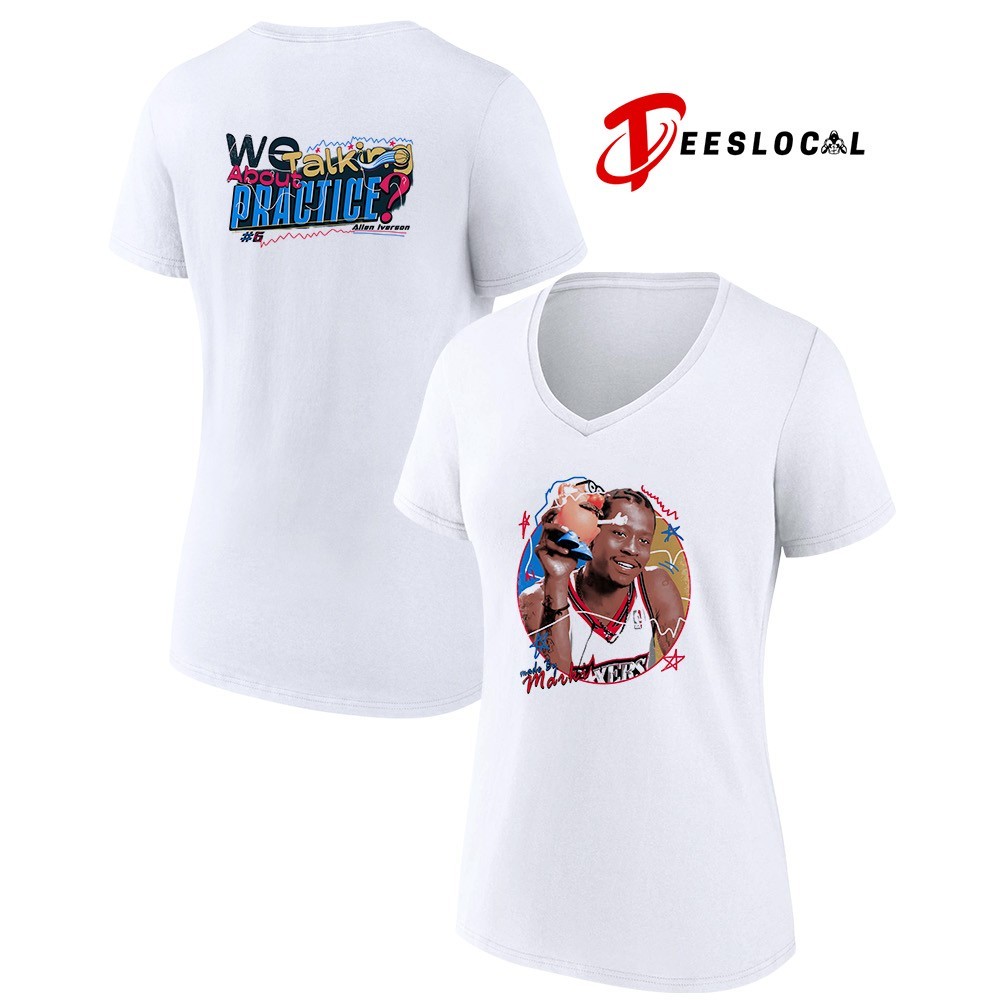 Philadelphia 76ers Allen Iverson we talking about practice graphic shirt