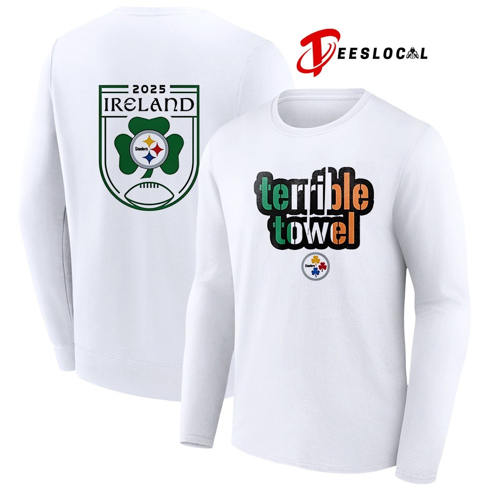 Pittsburgh Steelers terrible towel Ireland 2025 shirt, hoodie
