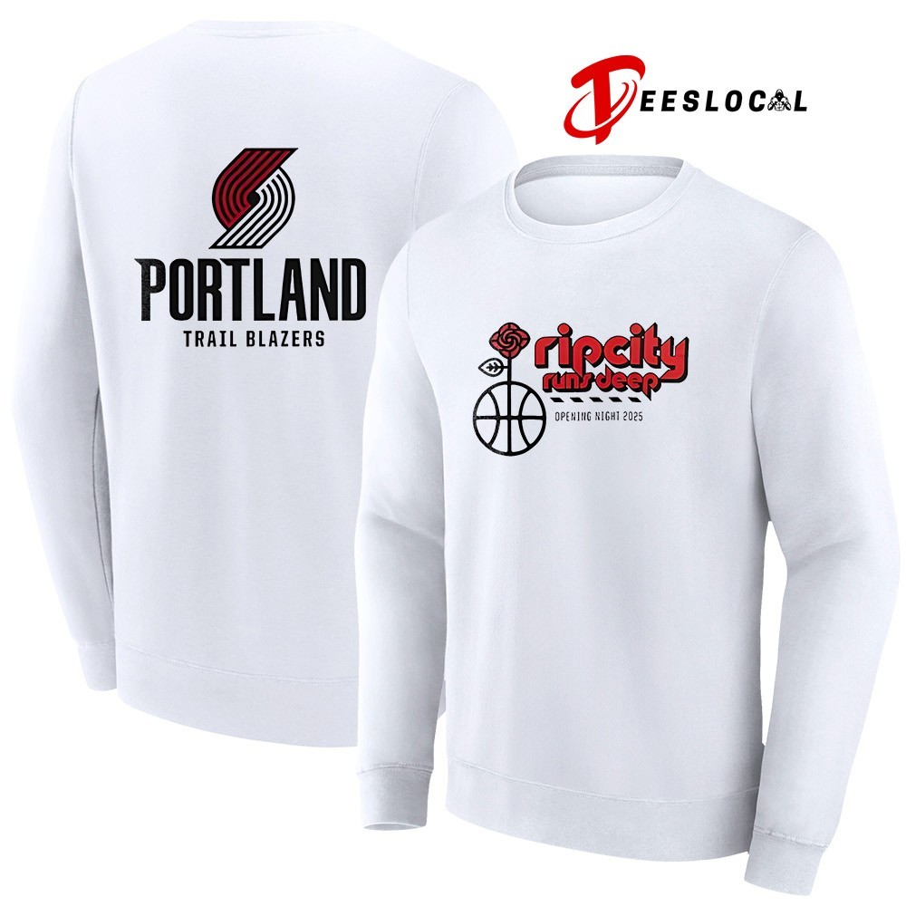 Portland Trail Blazers Rip city runs deep opening night 2025 logo